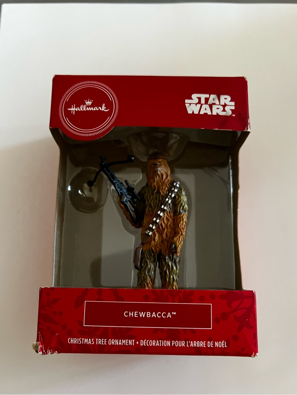 Hallmark Red Box Christmas Tree Ornament Star Wars Chewbacca